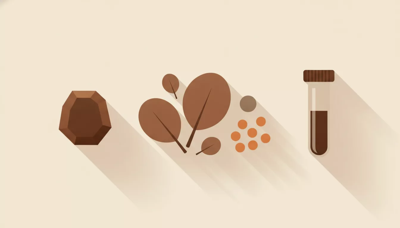 Illustration d'aliments riches en fer et d'un tube de prélèvement