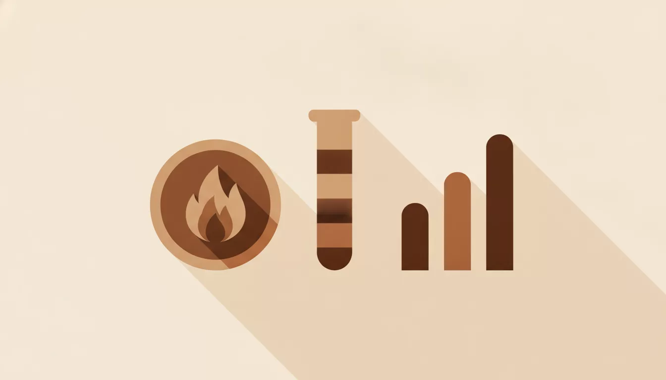 Illustration abstraite d'un symbole d'inflammation et d'un tube de laboratoire